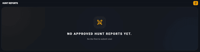 Hunt reports empty